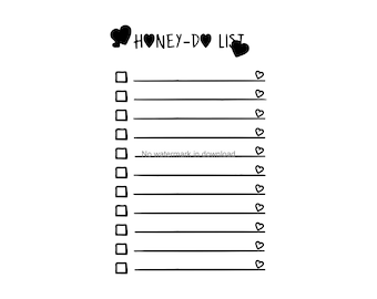 Printable honey do Etsy image relating to Honey Do List Printable named Printable honey do Etsy